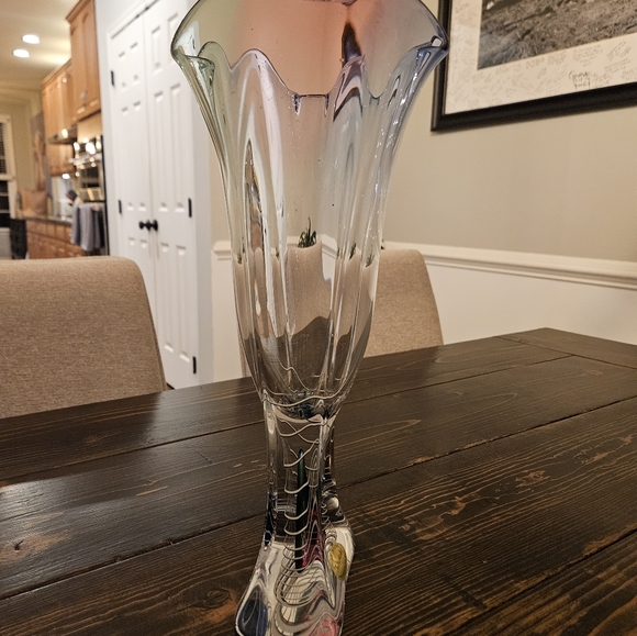 Adam Jablonski hand made crystal from Poland vase - Picture 5 of 11